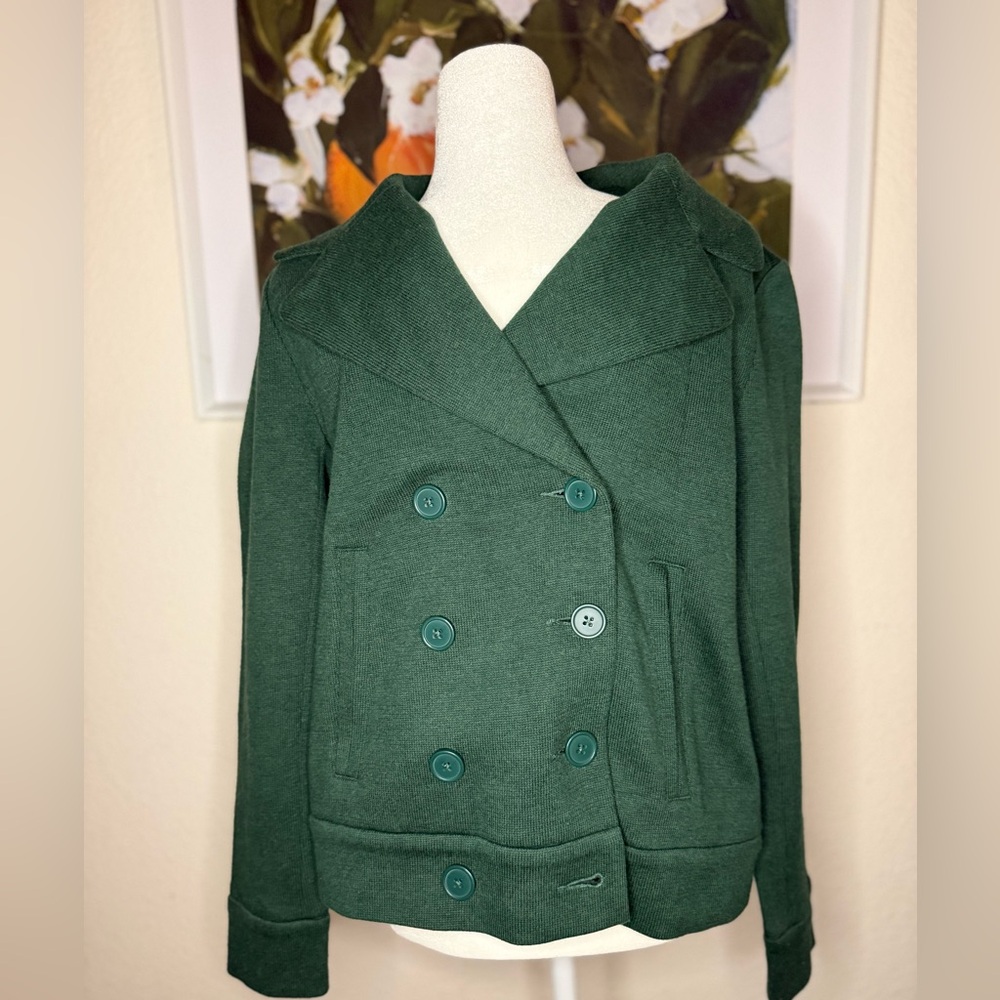 Women's Green Double-Breasted Jacket